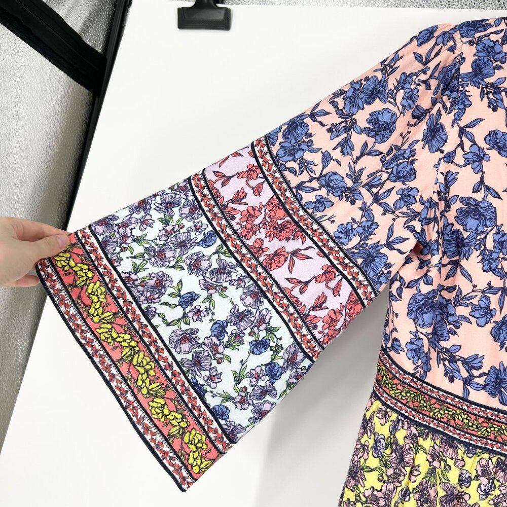 Alice + Olivia Lena Embroidered Floral Kimono Maxi Dress - Picture 6 of 11